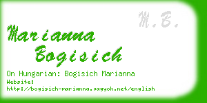 marianna bogisich business card